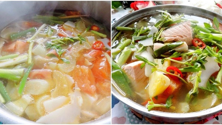 Canh chua cá hồi