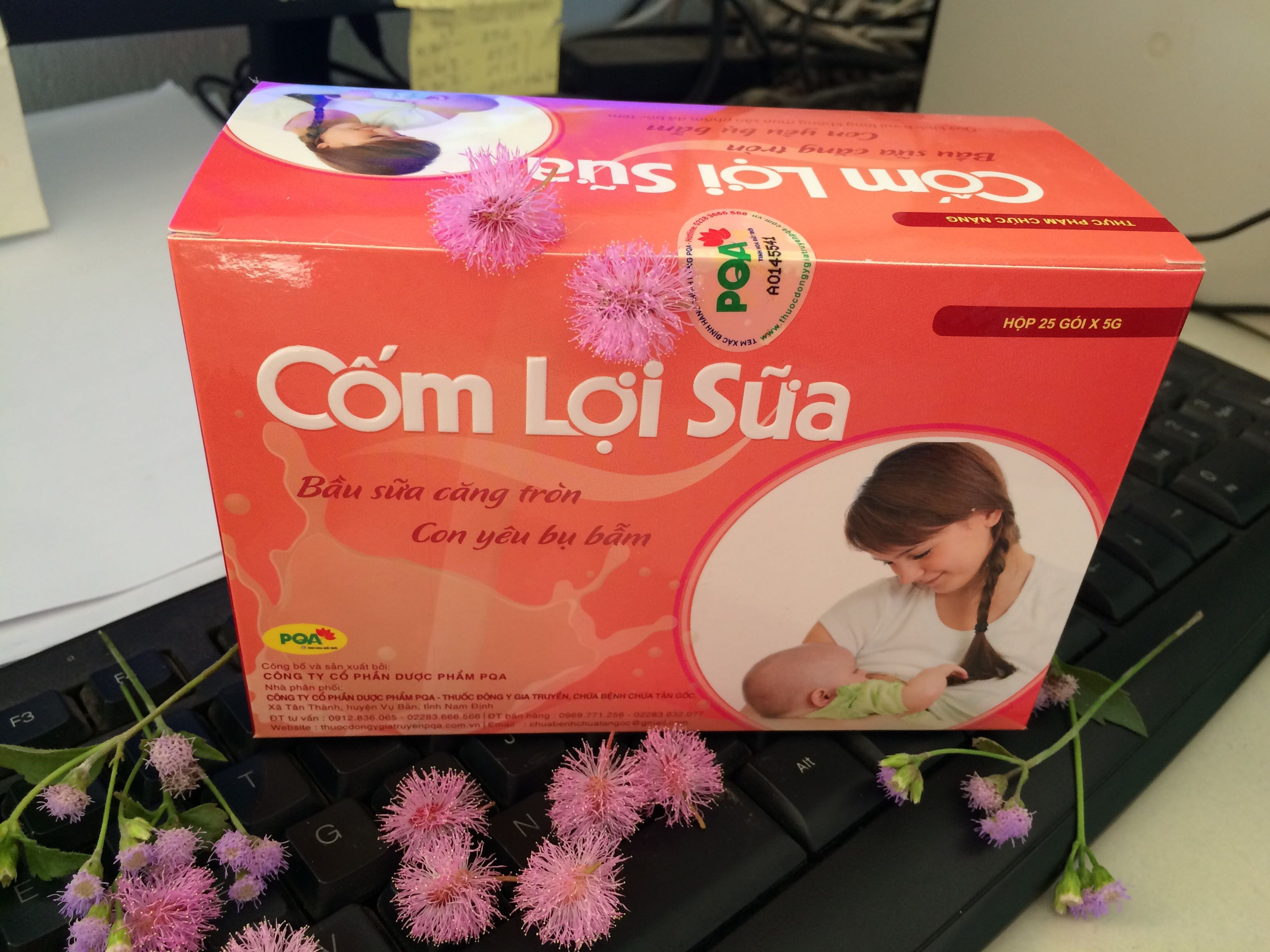 Cốm lợi sữa PQA không chứa chất bảo quản, chất tạo màu