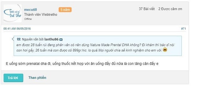Nature Made Prenatal Multi + DHA reviews chi tiết Nature Made Prenatal Multi + DHA reviews