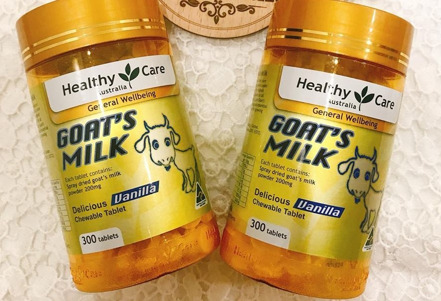 Review sữa dê cô đặc dạng viên Healthy Care Goat Milk có tốt không goat milk cream, goats milk moisturising cream, Healthy Care Goat Milk, Healthy Care Goat Milk vanilla flavour chewable 300 tablets, Healthy Care Goat Milk chocolate 300 tablets, Healthy Care Goat Milk vanilla flavour chewable, Healthy Care Goat Milk 300 tablets