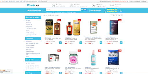 Sản phẩm dưỡng tóc, kích thích mọc tóc