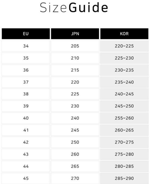 size giày domba, size giày domba hàn quốc, chọn size giày domba, cách đo size giày domba, bảng size giày domba, cách chọn size giày domba, bảng size giày domba hàn quốc, size giày domba nữ