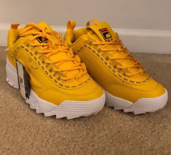 giày fila vàng, giày fila màu vàng, giày fila trắng vàng, giày fila nữ màu vàng