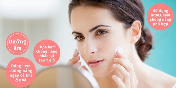 Hướng dẫn thoa kem chống nắng đúng cách