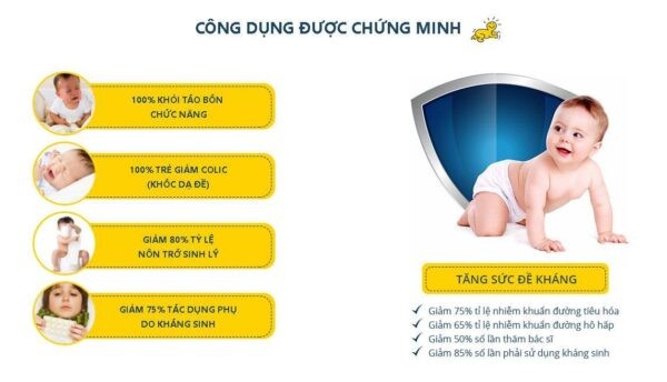 Tác dụng của men vi sinh Biogaia đối với trẻ sơ sinh