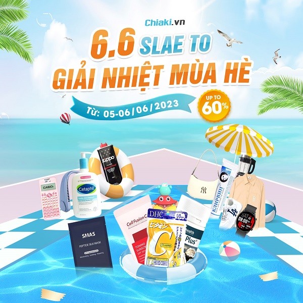 Chiaki sale hè giảm giá 60%