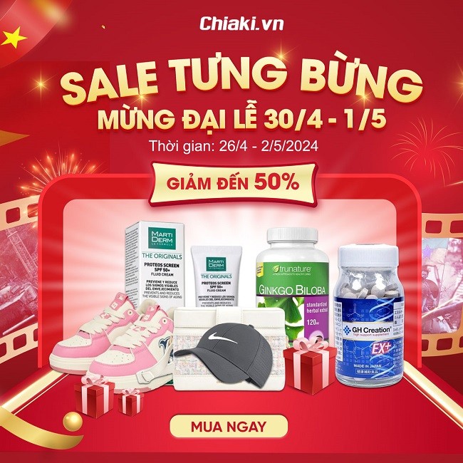 MỪNG ĐẠI LỄ 30/4 - 01/05: Chiaki Sale đến 50%, freeship cho đơn hàng từ 300k